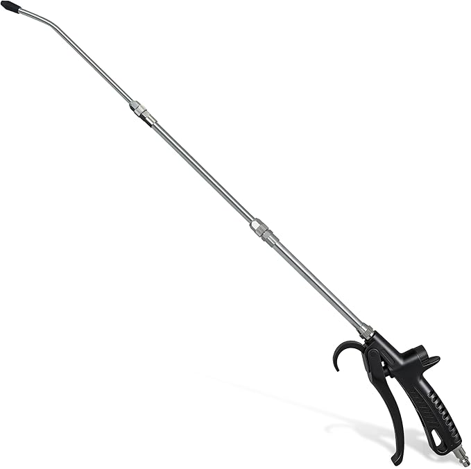 KEENTECH High-Volume Powerful Air Blow Gun, 22–46 Inch Extensible Air Nozzle Blow Gun, Extended Air Blower Gun for Dust Removal in Narrow Gap, Pneumatic Air Compressor Accessories Tool with 1/4" Plug