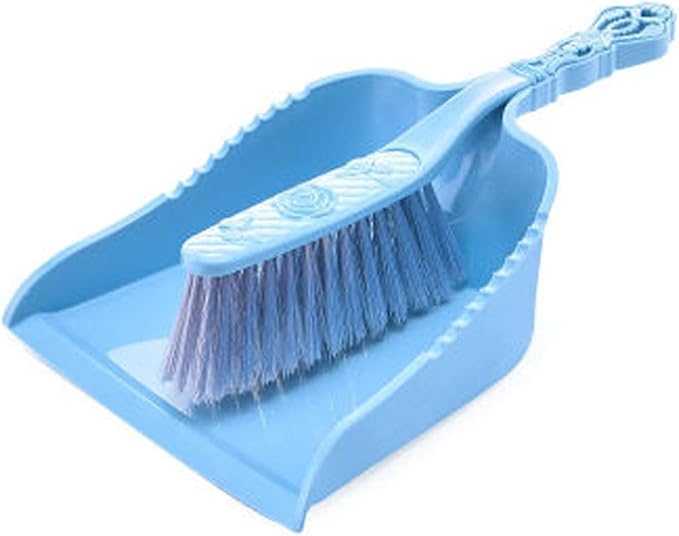 Feather Duster,Cleaning Brush Soft Cleaning Brush Hand Broom Dust Pan and Brush Set Hotel Family Clothes Dust Hair Sofa Bed Sheets Bedspread Carpet Cleaning Scrub Brushes for Cleaning (Color : Blauw)