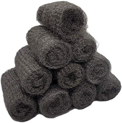 Handy Housewares 10pc Steel Wool Kitchen Scouring Pads Set - Great for Cleaning Dishes Pots Pans (3 Sets (30 Pads))