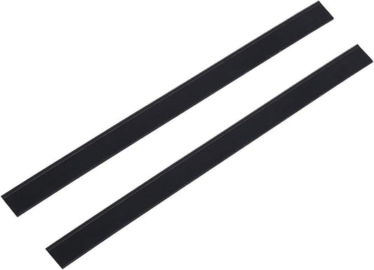 2Pcs Rubber Squeegee Replacement Blades, 250mm/280mm Squeegee Rubber Accessory Black Squeegee Replacement Rubber for Glass Doors Windows Bathroom Car Windshield (2 Pcs 250mm Blade)