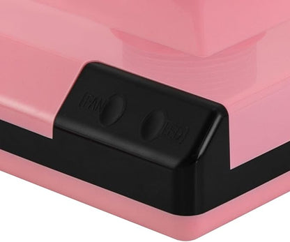 Nail Dust Collector, 60W 2 in 1 Powerful Mini Desktop Vacuum Cleaner, Dental Polishing Dust Collector, Dust Suction Machine with Large Caliber Vacuum Cleaner Hose for Dental Lab Nail Salon (Pink)
