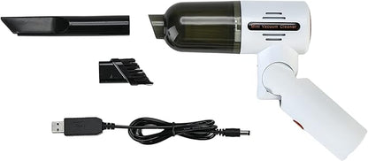 Mini Cordless Rechargeable Handheld Portable Vacuum Cleaner and Blower for Home, Office or Car Interior Use - Clean Computer, Keyboard, Drawer - 180 Degrees Rotatable Handle