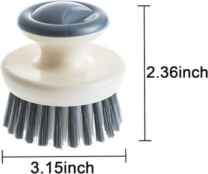 Dish Scrub Brush,Ergonomic Grip Palm Brush,Kitchen Scrub Brushes for Cleaning, Dish Scrubber with Stiff Bristles for Sink, Pots, Pans（2 Pack）