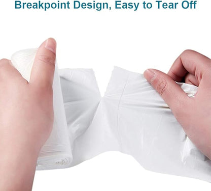 Inwaysin Mini Garbage Bags - 1.2 Gallon Compost Trash Can Liners, 125 Count White