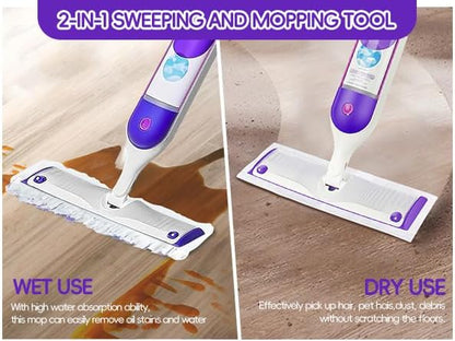 Pure Realm 32 Count Disposable Power mop Refills for Swiffer Power Mop Multi-Surface and PowerMop Wood , Unscented Powermop Clean Replacement Mopping Pad