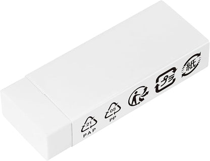 Amazon Basics Block White Eraser, 10 Count (Pack of 1)