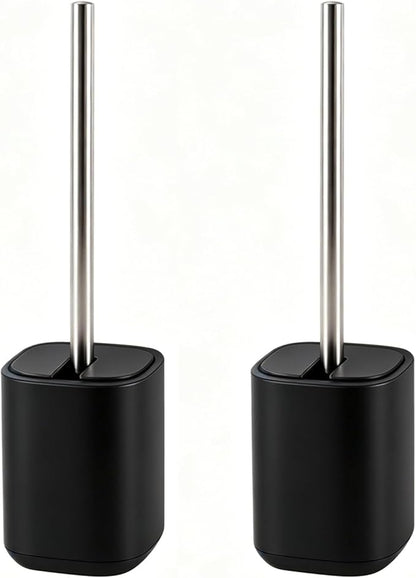 Toilet Brush and Holder Set Toilet Bowl Brush Stainless Steel Automatic Open lid Toilet Bowl Cleaner Brush Set Toilet Scrubber Kit Toilet Cleaning Brush for Bathroom