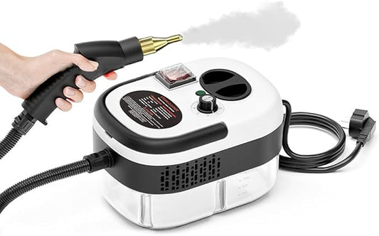 2026 New Portable Handheld Steam Cleaner for Home, 2500W Handheld High-temperature Pressurized Steam Cleaner, 15s Fast Heat-Up 1.6L Tank, Steam Cleaner for Car, Floor, Grout, Kitchen (White)
