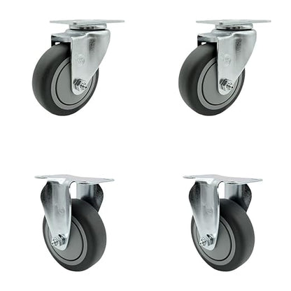 Rubbermaid Cube Replacement Swivel and Rigid Caster Set Quiet Fits Rubbermaid Cube Utility Truck