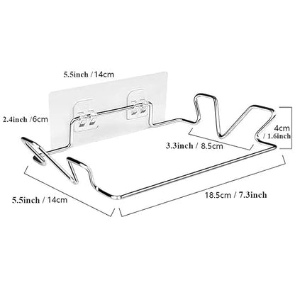 Trash Bag Holder for Cupboards Kitchen Cabinet Door, Stainless Steel Portable Garbage Bins ( with Wall Sticker Base ) Kitchen Waste Bins, Easy to Store, Can Be Put Away At any Time, Kitchen Essential