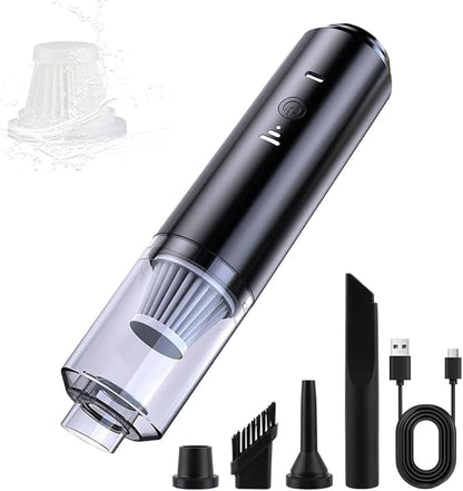 IFTHFOUR Computer Vacuum Cleaner Cordless, Strong Suction & Blowing 4-in-1 Handheld with Multi-Nozzles, Washable Filter - Rechargeable Mini Vac for Keyboard, Car, Desk, Pet Hair Cleaning