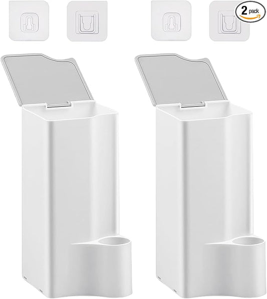2-Pack Toilet Holder Compatible with Clorox Toilet Wand Only, Space-Saving Wall-Mount & Free-Standing Storage for Disposable Scrubbing Pads - Ideal Choice for Toilet Wand