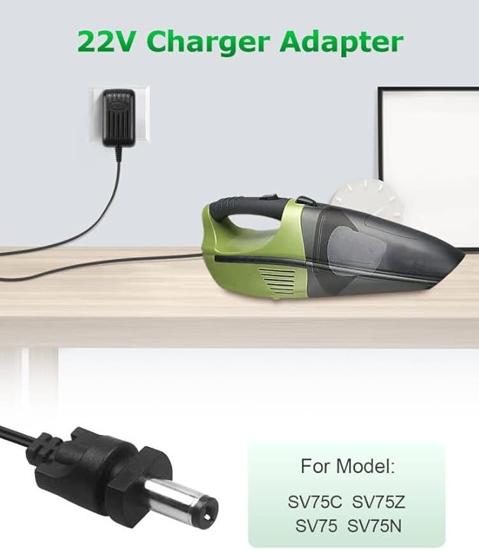 Replacement Charger for Shark SV75_N Series SV75N SV75Z XA75N SV75C SV75SP XB75N Pet Perfect Cordless Hand Vacuum Shark Euro-Pro SV736 SV736R SV736N Cordless 15.6V Lightweight Hand Vacuum Charger Cord