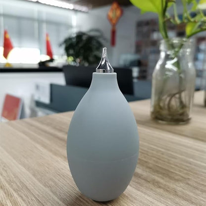 Rubber Bulb Pump Squeeze Duster Air Blower Air Puffer for Hearing Aid Earmould Blower (Grey(Metal))