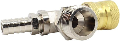 Brass Faucet Adapter – Bleeder T, Garden Hose Threads, Water Flow Tee for Blend Centers, Mop Buckets & Spray Bottles, Portable Water Supply