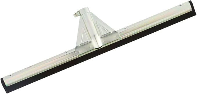 Restaurantware-SQUEEGEE ONLY: Clean Tek Professional 21.75 Inch Floor Squeegee, 1 Broom With Double Rubber Blade - Handle Sold Separately, Heavy-Duty, Steel Wiper For Concrete Floor