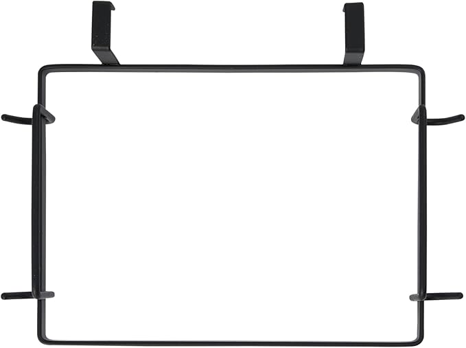 Household Essentials Metal Over the Door Trash Bag Holder, Black