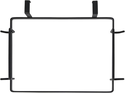 Household Essentials Metal Over the Door Trash Bag Holder, Black