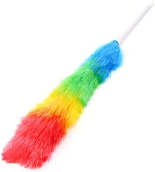 Feather Duster,Dusters for Cleaning Set Feather Duster Household Rainbow Duster Practical Plastic Feather Duster Telescopic Handle Sweeping Brush Cleaning Product Tool Handle Dusters