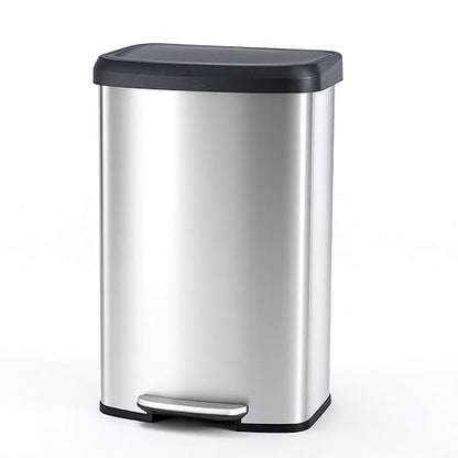 21 Gallon Kitchen Trash Can (80 L), Stainless Steel Garbage Can with Soft-Close Lid & Foot Pedal, Large Step-on Waste Bins Trash for Home Office