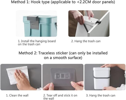 3L Small Kitchen Compost Bin, PP Material, Pressure Design Household Countertop Container with Lid for Rubbish Composter (3)