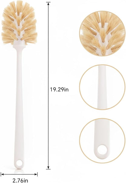 Bottle Brush Cleaner,Long Plastic Handle,Soft Bristle&Non-Scratch,Cleans and Scrubs Hard to Reach Coffee Cups,Mason,Thermos,Glass Bottle,Beer Bottles,Wine Bottles,Baby Bottle,Mugs