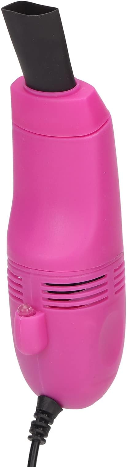 Mini Keyboard Cleaner, Stable Current Mini Computer Vacuum USB Handheld for Crumb (Rose Red)