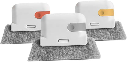3pcs Window Track Cleaner Set Multifunctional Cleaning Brushes for Window Grooves Tile Lines Car Vents Detachable Design for Easy Use Tight Spaces Grey Ginger Orange Red