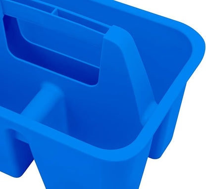 Storex Mini Classroom Caddy, Multipurpose Classroom Organizer with Handle, Blue, 12-Pack (01062U12C)