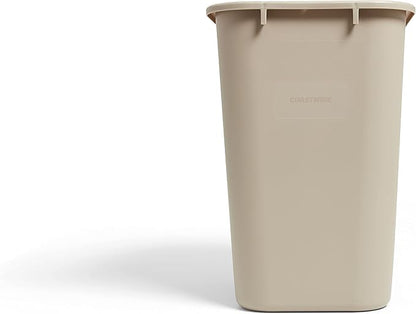 Coastwide Professional Plastic Trash Can, 7 Gallon, Beige