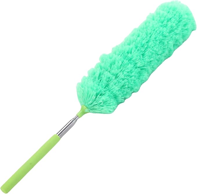 Fiber Dusting Brush, Multifunctional Extendable Dusting Wand, Washable Ceiling Duster, Cobweb Ceiling Duster with Extension, Cleaning Feather Dusters for Cleaning Ceiling Fan Furniture