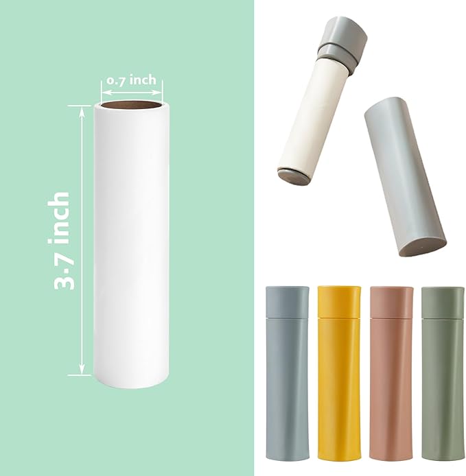 3.7 inch Lint Roller Refills for Portable Travel Lint Rollers, 6 Rolls by 40 Sheets/Roll Total 240 Sheets, Extra Sticky and Super Easy Peel…