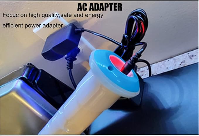 9V New Charger for Hurricane Spin Scrubber Brush Rechargeable Turbo Scrubber & TeleBrands Corp Hurricane Spin Scrubber Brush HSS1 HSSI Charger (Incompatible with Charging Voltage of 5V)