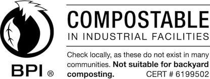 Ultrasac 13 Gallon 0.85 MIL Clear Compostable Trash Bags - 24" x 33" - Pack of 30