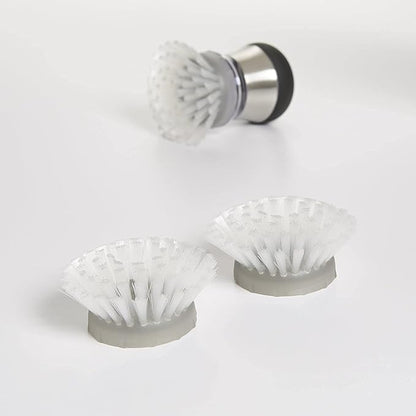 Steel Soap Dispensing Palm Brush with Refills