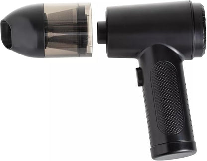 Handheld Air Duster & Mini Vacuum Cleaner Combo with 6 Attachments, Portable, Multi-Functional Cleaning Kit for Computers, Cars, and Electronics