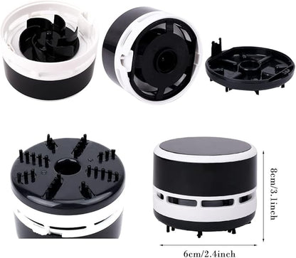 Desk Vacuum Cleaner Mini, Portable Desktop Vacuum, Mini Crumb Dust Desk Vacuum Cordless Sweeper for Home, Office,Cars,Pet Hairs,No Battery Included