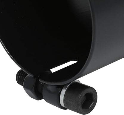 M-AUTO 4" Inlet and 6" Outlet, Universal Muffler Roll and Angle Cut Tip, Heavy Duty Stainless Steel Exhaust Muffler Assembly, 12" Overall Length, Black