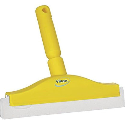 Vikan 77516 Squeegee,Fixed Head,Bench,10",PP/RB,Yellow