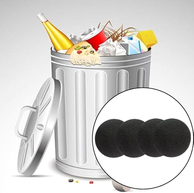 5 Pack 6.7 Inch Round Charcoal Filters for Compost Bucket, Activated Carbon Replacement Filters for Kitchen Countertop Compost Bins