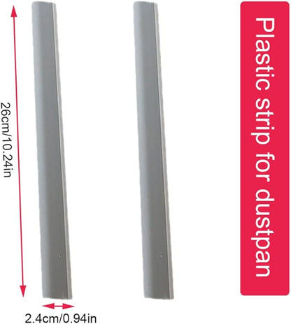 2 Pack Dustpan Edge Strip Replacement Dust Pan Edger Lip Strips Parts for Dust Pans with Long Handle Broom and Dustpan Set Combo Upright Stand Up Dustpans