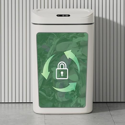 Smart Trash can, Easily Opened with a Wave of Your Hand, Tightly Sealed, Effectively Blocking Odors, Keeping The air Fresh, Stylish in Appearance, Sturdy and Durable, Easy to Clean. (Medium)
