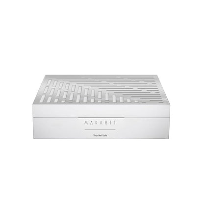 Makartt Nail Dust Collector - Dust Collector Nail Tech Quite SYMPHONEE Dust Extractor Vacuum for Acrylic & Gel Nails Plug-in Ultra Thin Portable with Reusable Filter White