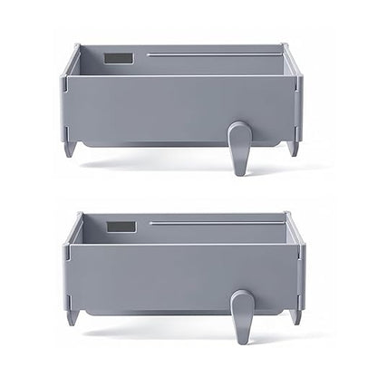 2PCS Foldable Trash Bag Holder, Portable Hanging Garbage Can Rack with Fixing Snap for Kitchen Cabinet Doors, Ideal for Small Spaces, RVs and Camping