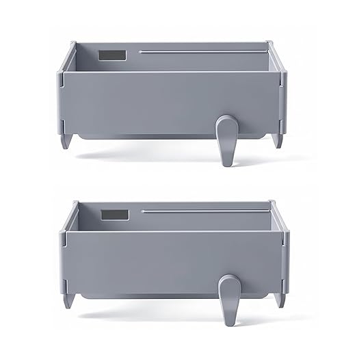 2PCS Foldable Trash Bag Holder, Portable Hanging Garbage Can Rack with Fixing Snap for Kitchen Cabinet Doors, Ideal for Small Spaces, RVs and Camping