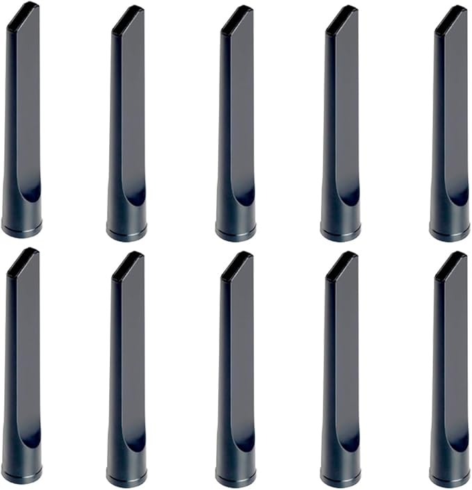 Selgo Universal 1 ¼ Inch (32mm) 9-Inch Long Black Vacuum Cleaner Crevice Tool, Pack of 10