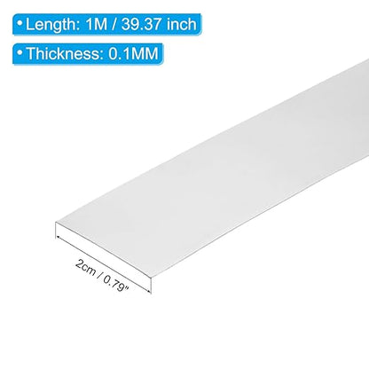 PATIKIL 2cm x1M Stainless Steel Foil Roll, 1pcs 304 Stainless Steel Flashing Roll Roofing Sheet Metal Roll 0.1mm Shim for Roofs Gutters Machinery Repair Craft DIY Door Window