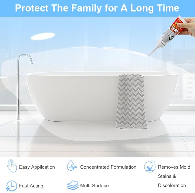 2PCS Nexa Remover Gel,Nuroclean Remover Gel with 2PCS Hard Bristle Crevice Cleaning Brush,Suitable for Grout, Refrigerator, Bathroom Cleaning Solution , Safe Formula That Does Not Damage The Surface