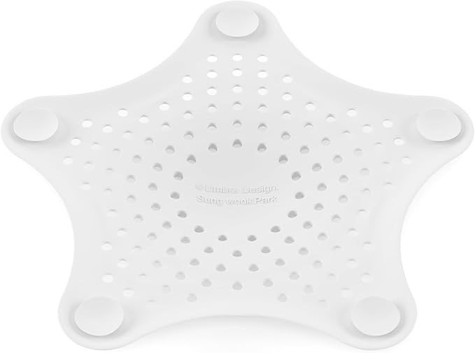 Umbra Starfish Drain Cover/Hair Catcher, White