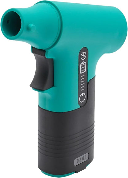 Electric Air Duster, 13000RPM Compressed Blower Fan Multi-Functional Tiny Electric Cleaner 3 Speeds Adjustable Rechargeable Air Blower for Keyboard PC Deep, Car, Home Cleaning (Green)